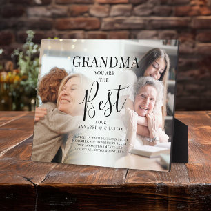 Placa Expositora 'GRANDMA' eres la mejor' fotos, nombres y citas