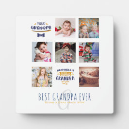 Placa Expositora GRANDPA REGALO DE COLLAGE DE FOTOS Orgulloso papá