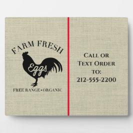 Placa Expositora Granja Huevos Frescos Roadside Biz Tabletop