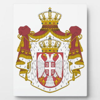 Placa Expositora Grb Srbije, escudo de armas serbio