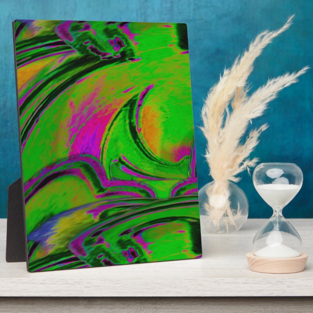 Placa Expositora Green Abstract Plaque  (Lado)