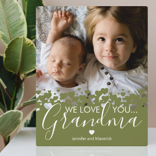 Placa Expositora Green We Love You Grandma Photo