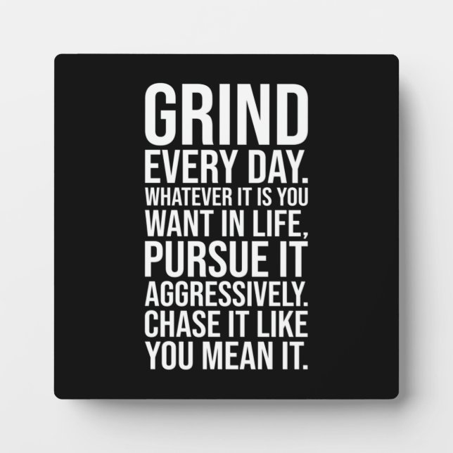 Placa Expositora Grind Every Day - Motivation (Frente)