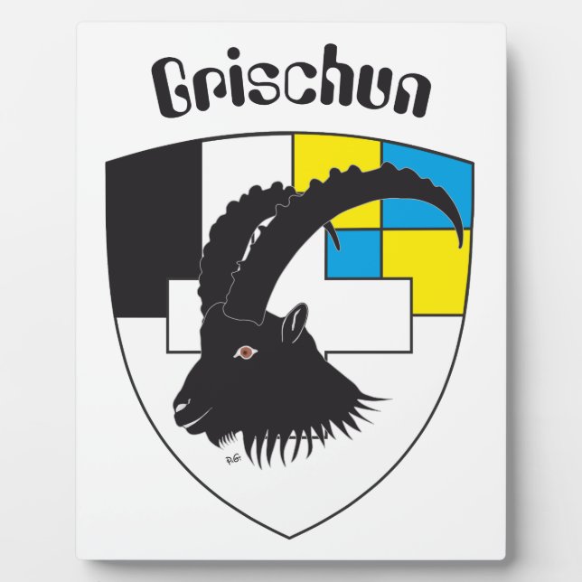 Placa Expositora Grischun Svizra Fotoplatte (Frente)
