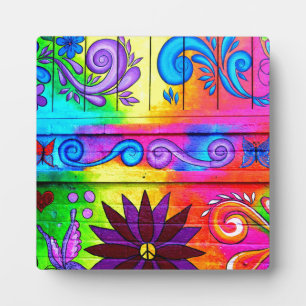 Placa Expositora groovni hippie paz amor