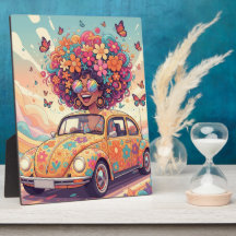 Groovy Arcoíris Retro 70s Boho Flower Power