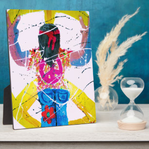 Placa Expositora Groovy Hippie Peace Sign