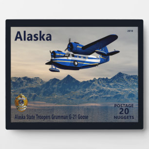 Placa Expositora Grumman G-21 Goose - Postage de Alaska