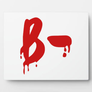 Placa Expositora Grupo sanguíneo B - Hospital negativo de #Horror