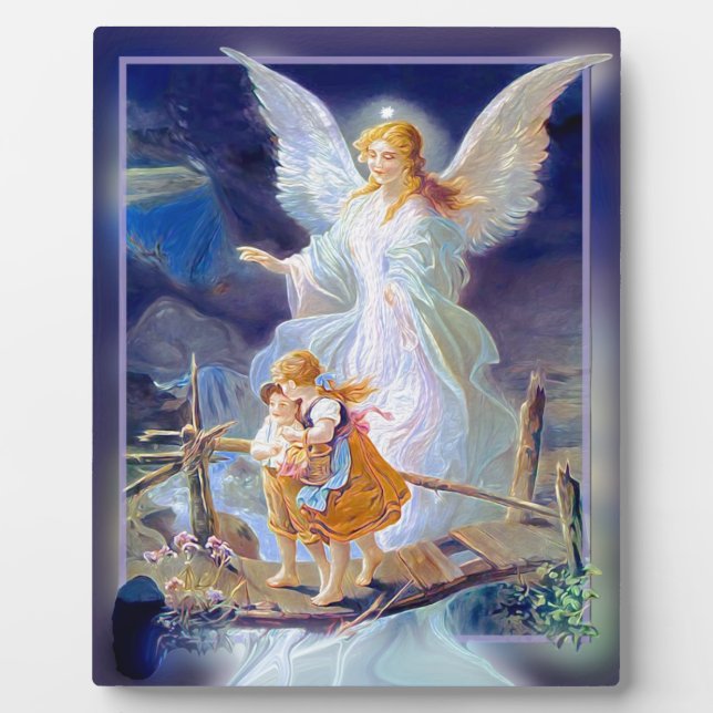 Placa Expositora Guardian Angel, Children and Bridge (Frente)