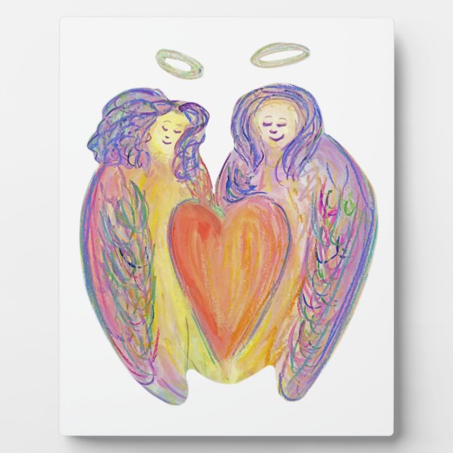Placa Expositora Guardian Angel Love Heart Art Print Plaques (Frente)