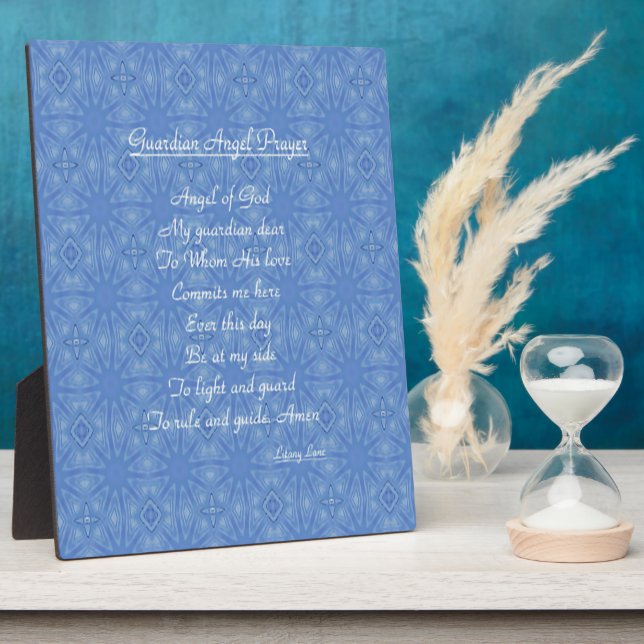 Placa Expositora Guardian Angel Prayer Blue  (Lado)