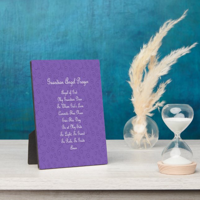 Placa Expositora Guardian Angel Prayer Purple (Lado)