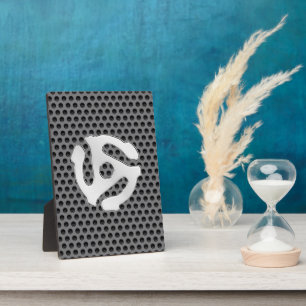 Placa Expositora GUAY Retro Vintage Silver Chrome Como 45 spacer DJ