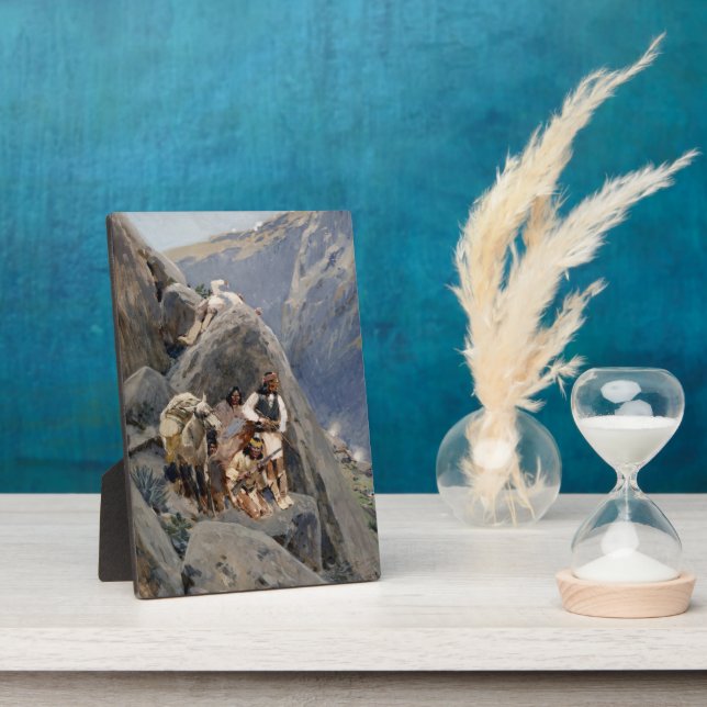 Placa Expositora Guerreros Apache: Emboscada en la caballería norte (Lado)