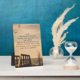 Placa Expositora Guía de la paz de la serenidad de la oración Marav