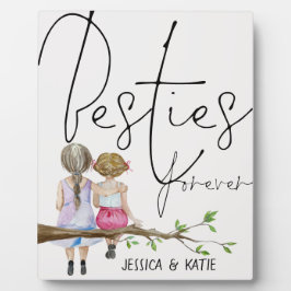 Placa Expositora Guión de Besties Forever Friends Nombres Chicas