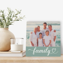 Guión de corazón de familia Verde Sage Foto