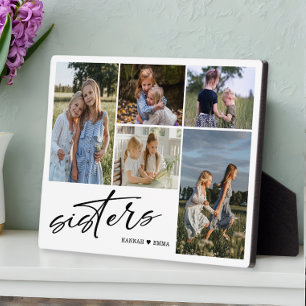 Placa Expositora Guión de hermanas   Hermanas Collages de fotos