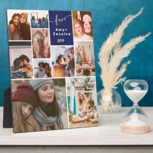 Placa Expositora Guión de los mejores amigos azules bff Cuadrícula 