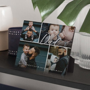 Placa Expositora Guión de papá Collage de fotos del Día de los Pa