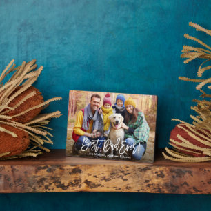 Placa Expositora Guión de pincel moderno Mejor foto de papá