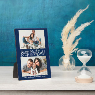 Placa Expositora Guión de pincel moderno Mejor papá de la historia 