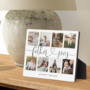 Placa Expositora Guión del corazón de los hijos de padre   Collage 