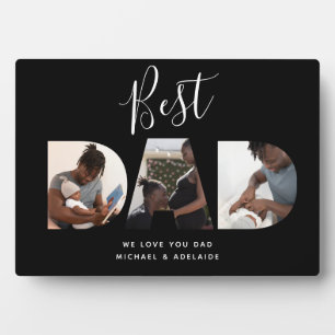 Placa Expositora Guión del mejor papá del Collage de fotos del Día 