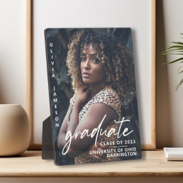 Placa Expositora Guión manuscrito moderno para graduados | Foto