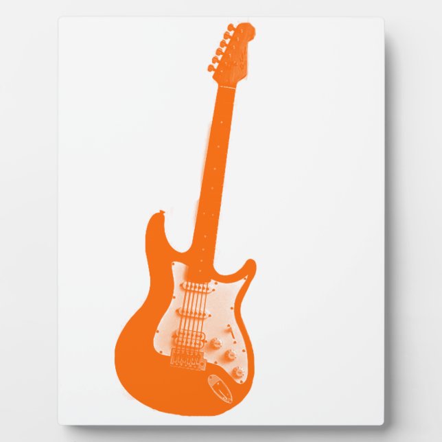 Placa Expositora guitarra naranja (Frente)