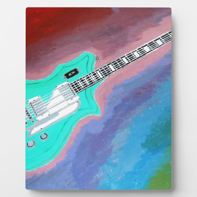Placa Expositora Guitarra Verde (Frente)