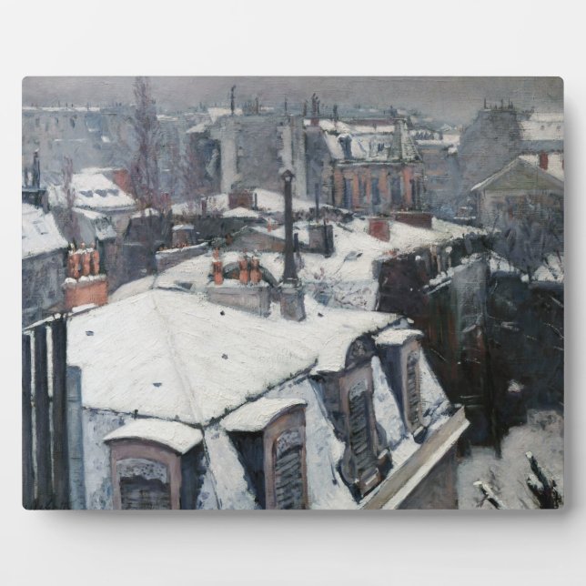 Placa Expositora Gustave Caillebotte - Techos en la nieve (Frente)