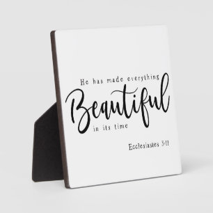 Placa Expositora Ha hecho todo lo bello eclesiastes 3:11