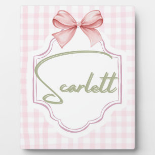 Placa Expositora Habitación personalizada para bebé niña Scarlett a