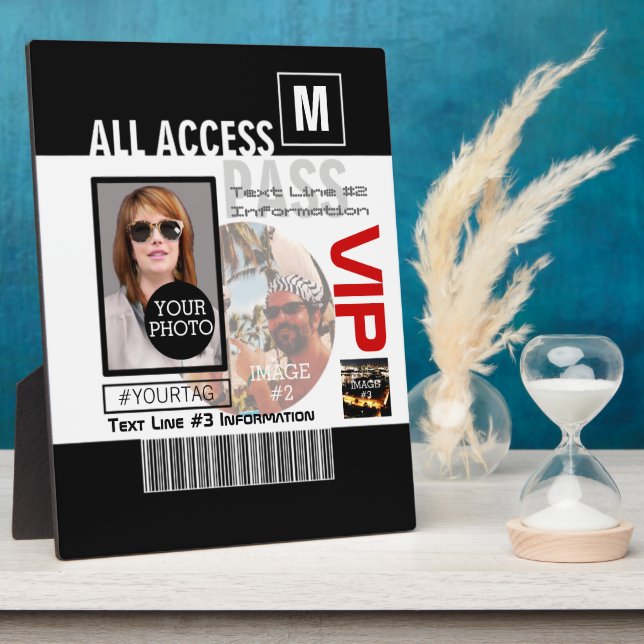 Placa Expositora Hacer que su propio VIP Pass 8 sea personalizado (Lado)