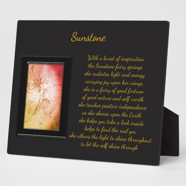 Placa Expositora Hada de cristal de Sunstone (Lado)