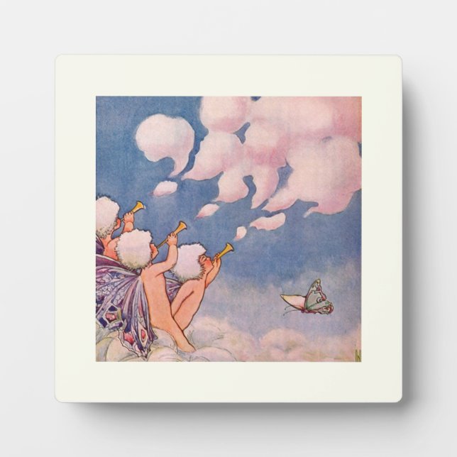 Placa Expositora Hadas de las Nubes Haciendo Nubes (Frente)
