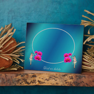 Placa Expositora Hadas Y Flores Personalizadas Añade Tu Propia Foto