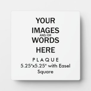Placa Expositora Hágalo usted mismo - Plaque 5.25"x5.25" con Easel