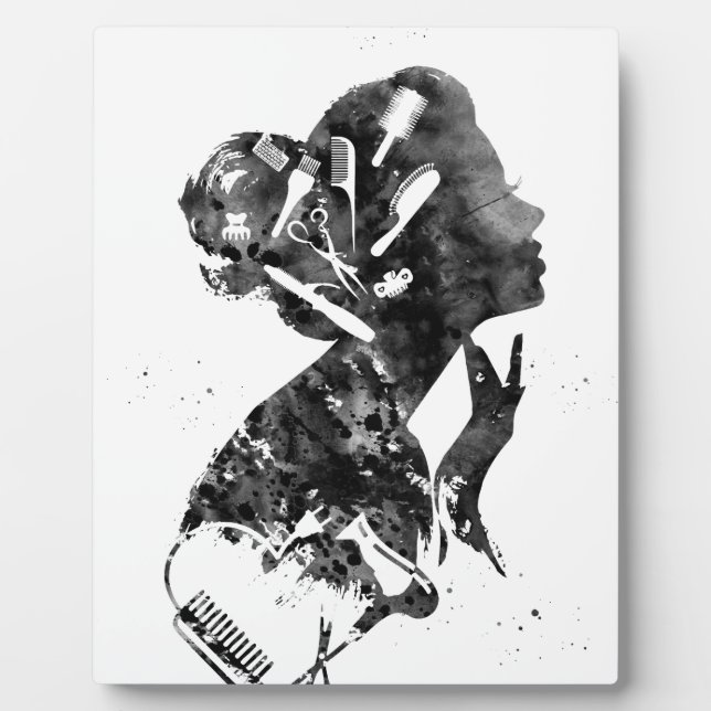 Placa Expositora Hair Salon Art (Frente)