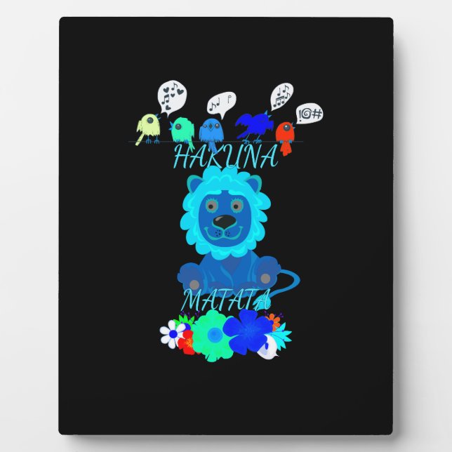 Placa Expositora Hakuna Matata Hakunamatata bebé rey de león (Frente)