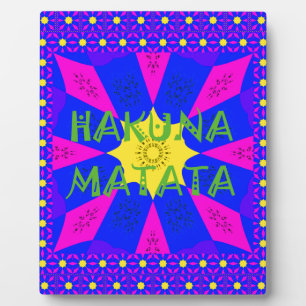 Placa Expositora Hakuna Matata Hermosos Colores de Diseño Increíble