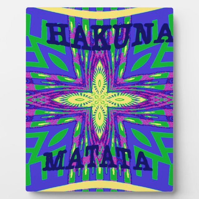 Placa Expositora Hakuna matata Mombasa Kanga (Frente)