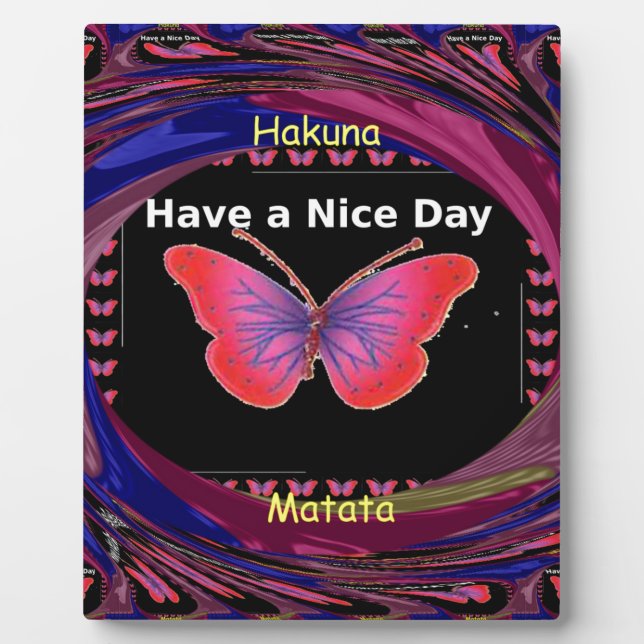 Placa Expositora Hakuna Matata tiene un buen día.png (Frente)