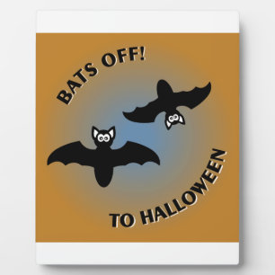 Placa Expositora Halloween Bats Naranja Azul
