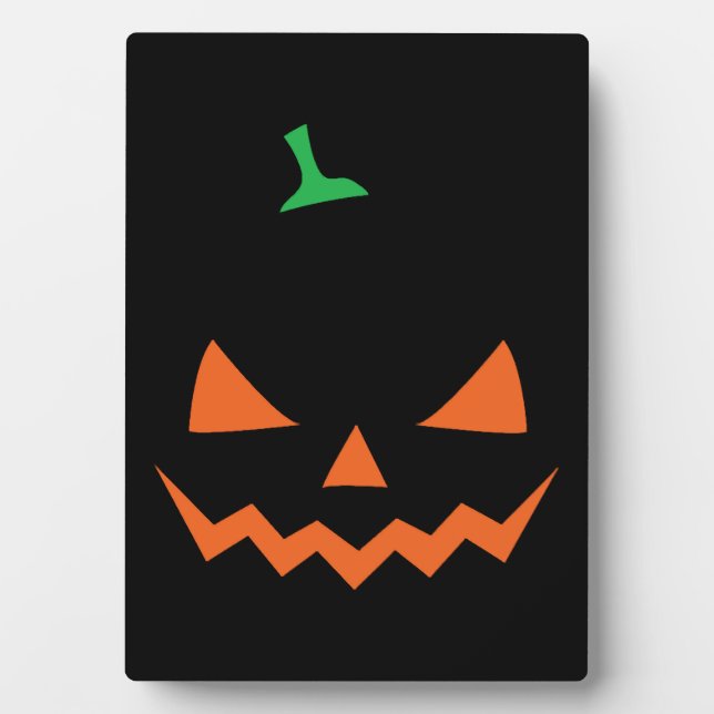 Placa Expositora Halloween - calabaza divertida de halloween (Frente)