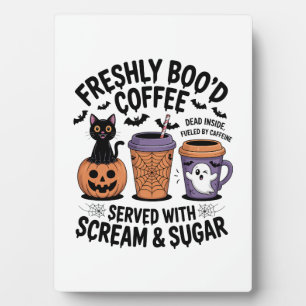 Placa Expositora Halloween de café fresco de Boo'd