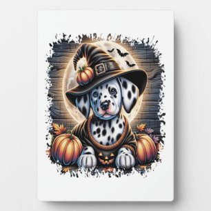 Placa Expositora Halloween del perro de Dalmacia