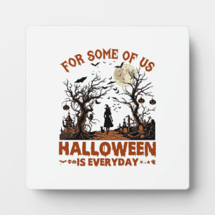 Placa Expositora Halloween Es Todos Los Días Bruja Silueta Luna Lle